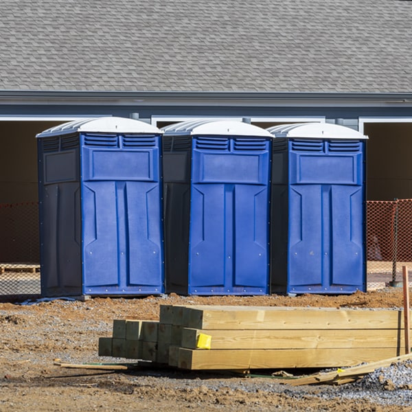 how often are the porta potties cleaned and serviced during a rental period in Reedy